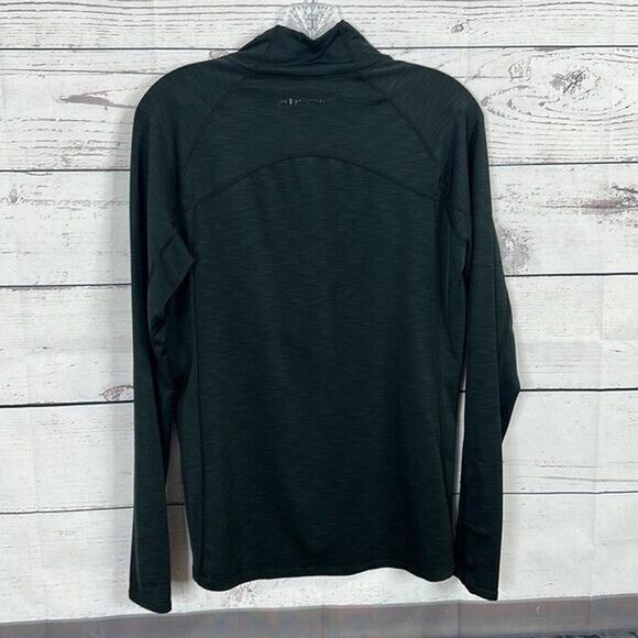 Under Armour Top Womens Medium Black Long Pull Over Long Sleeve Running Stretch - Picture 4 of 9